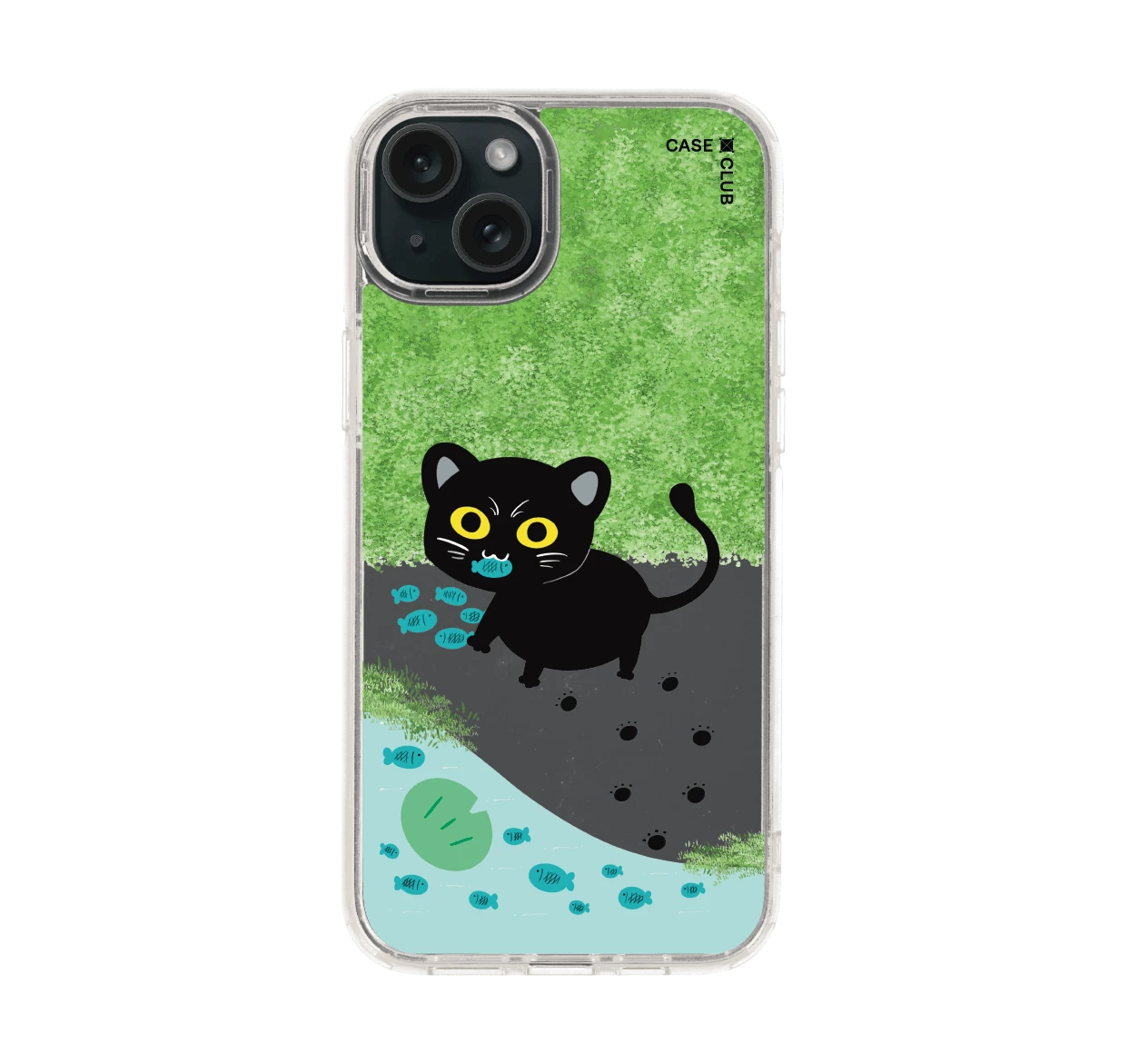 black cat & fish